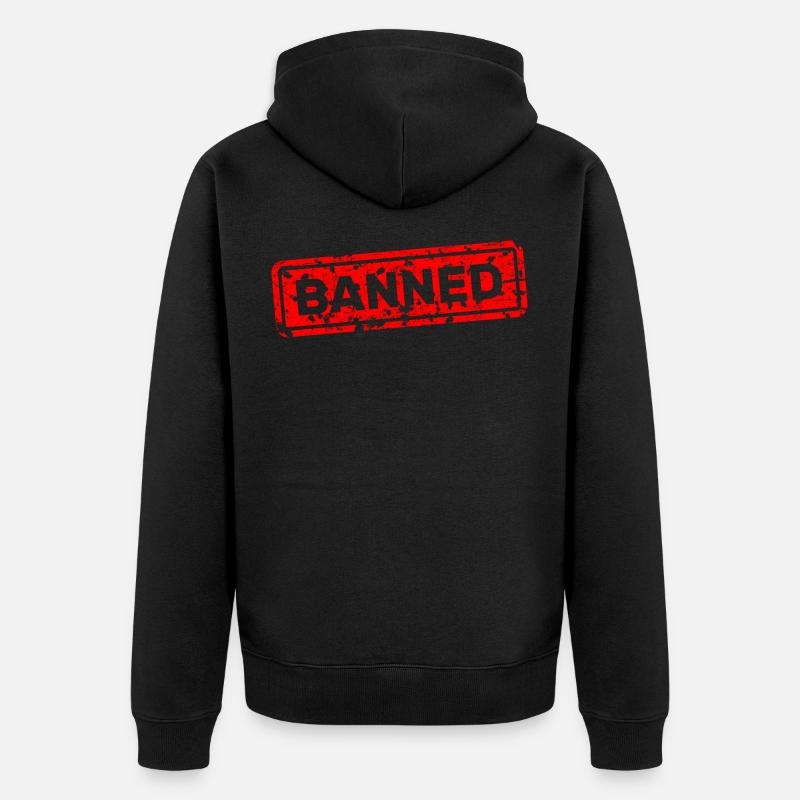 Interdit, interdit, rejeté, ostracisé - Veste à capuche bio Premium Unisexe - noir