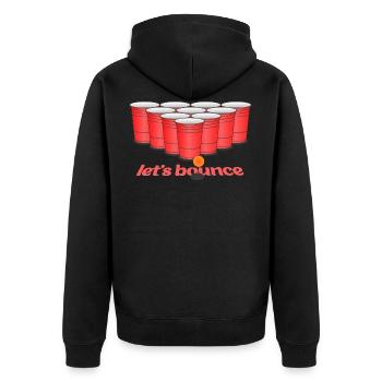 Beer Pong bouncer - Unisex Premium Organic Zip Hoodie - black - Back - Nico (187cm)
