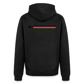 ger allemagne drapeau ligne - Veste à capuche bio Premium Unisexe - noir - Dos - Nico (187cm)
