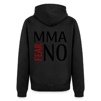 MMA Fight without Fear Fight with no Fear - Unisex Premium Organic Zip Hoodie - black - Back - Nico (187cm)