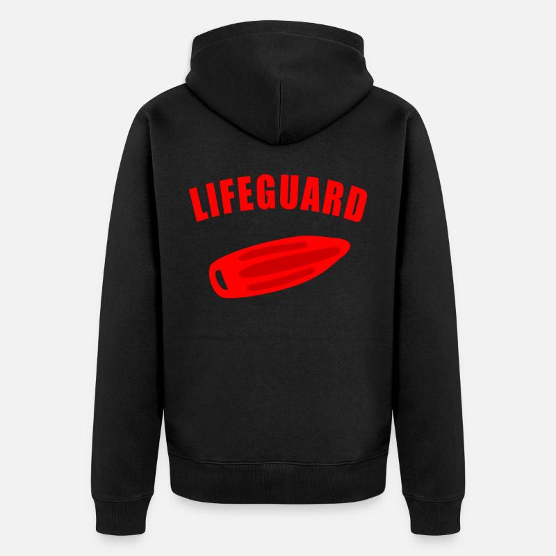 LIFEGUARD Nageur sauveteur maître-nageur - Veste à capuche bio Premium Unisexe - noir