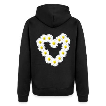 Cœur Daisy Daisy Chaud - Veste à capuche bio Premium Unisexe - noir - Dos - Nico (187cm)