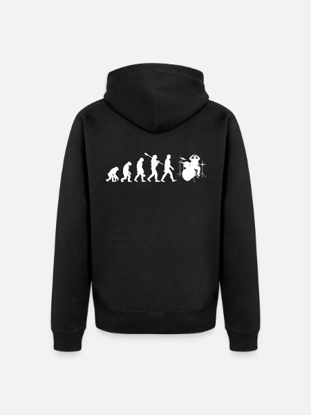 Drum évolution - Veste à capuche bio Premium Unisexe - noir