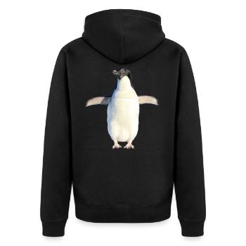 doux pingouin - Veste à capuche bio Premium Unisexe - noir - Dos - Nico (187cm)