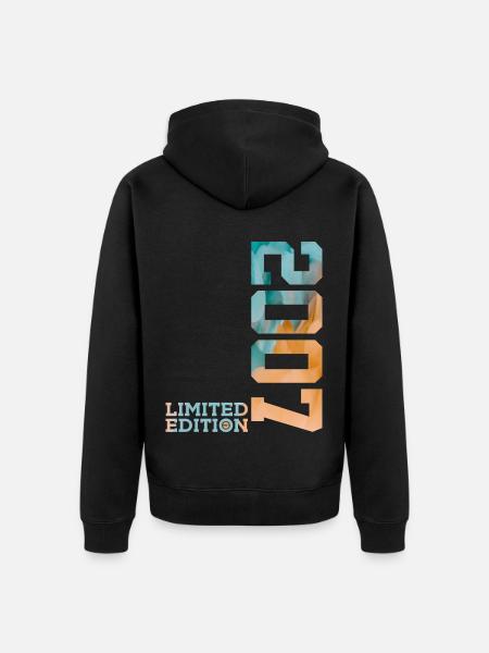 19TH BIRTHDAY LIMITED EDITION 2007 - Unisex Premium Organic Zip Hoodie - black
