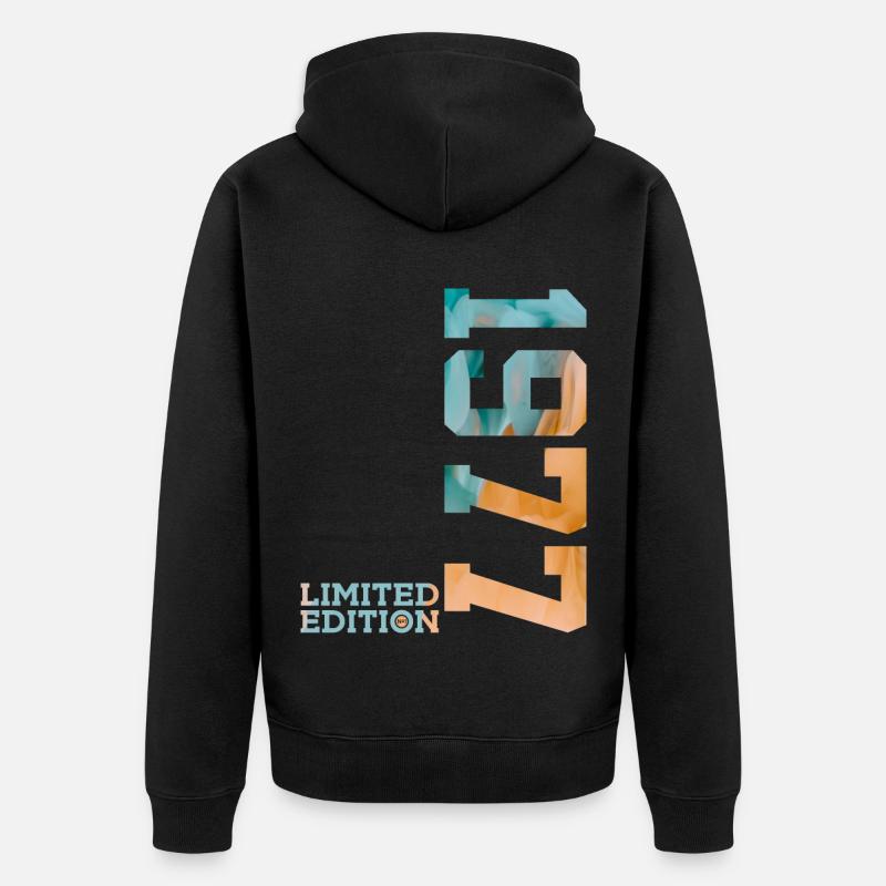 49E ANNIVERSAIRE ÉDITION LIMITÉE 1977 - Veste à capuche bio Premium Unisexe - noir