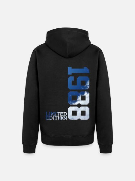 LIMITED EDITION 1988 38TH BIRTHDAY - Unisex Premium Organic Zip Hoodie - black