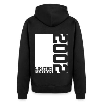 24E ANNIVERSAIRE ÉDITION LIMITÉE 2002 - Veste à capuche bio Premium Unisexe - noir - Dos - Nico (187cm)
