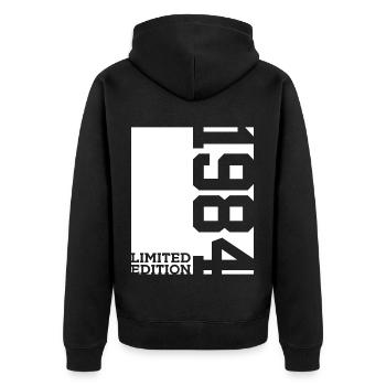 42ND BIRTHDAY LIMITED EDITION 1984 - Unisex Premium Organic Zip Hoodie - black - Back - Nico (187cm)
