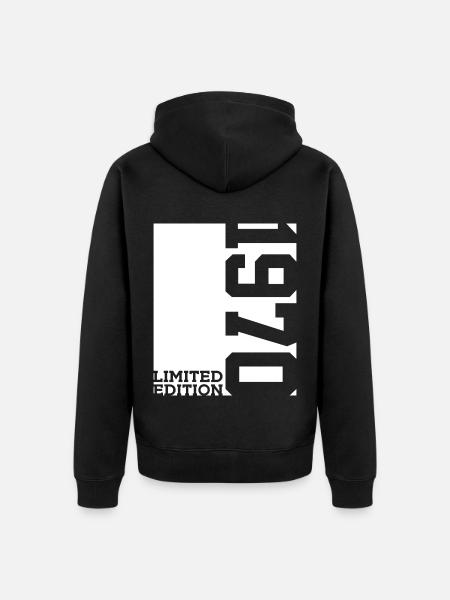 56TH BIRTHDAY LIMITED EDITION 1970 - Unisex Premium Organic Zip Hoodie - black