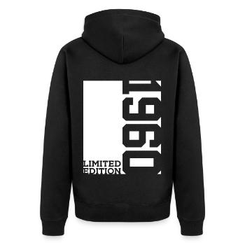 66TH BIRTHDAY LIMITED EDITION 1960 - Unisex Premium Organic Zip Hoodie - black - Back - Nico (187cm)