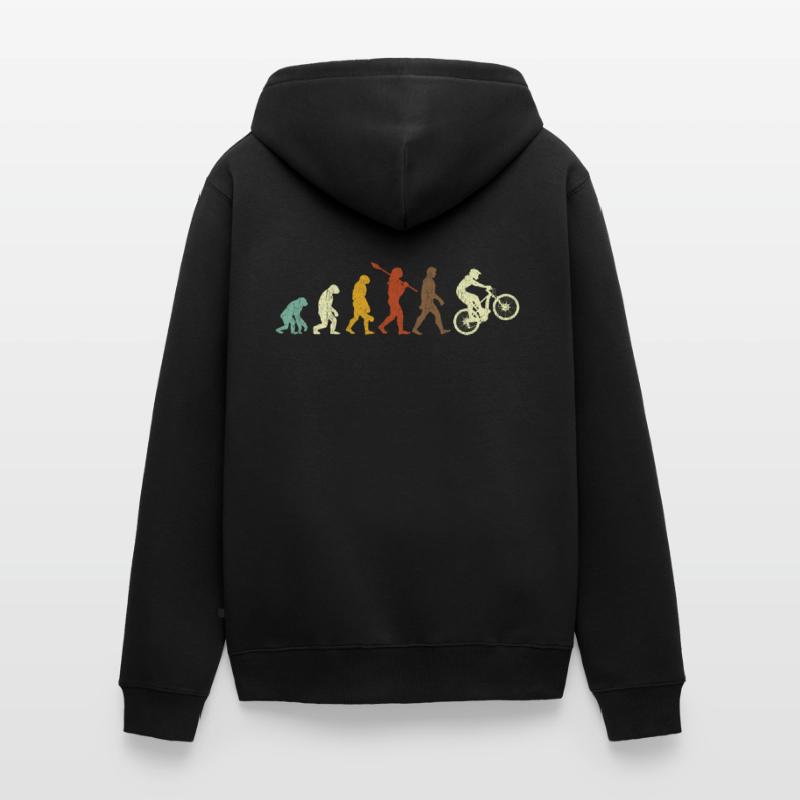 VTT Evolution Vintage Evolution Vélo Veste à capuche bio Premium Unisexe