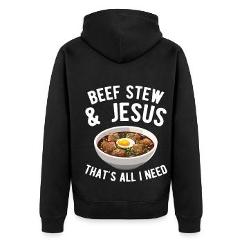 Nourriture drôle de Thanksgiving -fans Meme - Veste à capuche bio Premium Unisexe - noir - Dos - Nico (187cm)