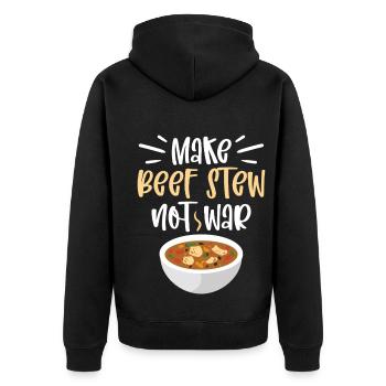 Funny Thanksgiving Food -fans Meme - Unisex Premium Bio Zip Hoodie - Schwarz - Hinten - Nico (187cm)