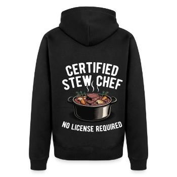 Nourriture drôle de Thanksgiving -fans Meme - Veste à capuche bio Premium Unisexe - noir - Dos - Nico (187cm)