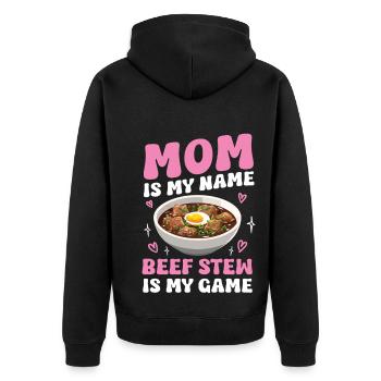 Funny Thanksgiving Food -fans Meme - Unisex Premium Bio Zip Hoodie - Schwarz - Hinten - Nico (187cm)