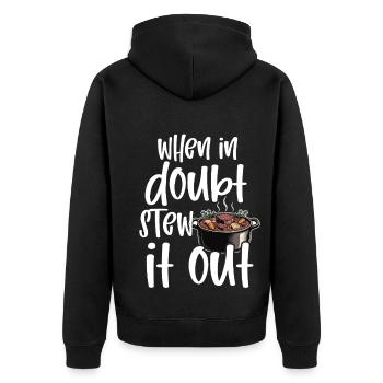 Nourriture drôle de Thanksgiving -fans Meme - Veste à capuche bio Premium Unisexe - noir - Dos - Nico (187cm)