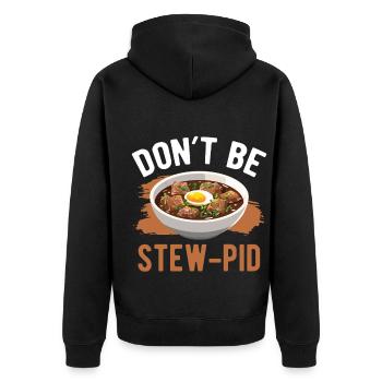 Funny Thanksgiving Food -fans Meme - Unisex Premium Bio Zip Hoodie - Schwarz - Hinten - Nico (187cm)
