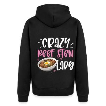 Funny Thanksgiving Food -fans Meme - Unisex Premium Bio Zip Hoodie - Schwarz - Hinten - Nico (187cm)