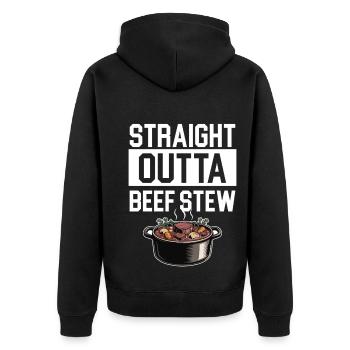 Funny Thanksgiving Food -fans Meme - Unisex Premium Bio Zip Hoodie - Schwarz - Hinten - Nico (187cm)