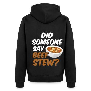Funny Thanksgiving Food -fans Meme - Unisex Premium Bio Zip Hoodie - Schwarz - Hinten - Nico (187cm)