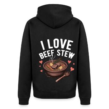 Nourriture drôle de Thanksgiving -fans Meme - Veste à capuche bio Premium Unisexe - noir - Dos - Nico (187cm)