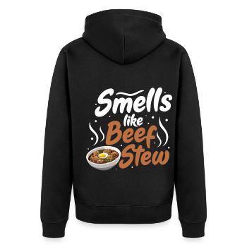 Nourriture drôle de Thanksgiving -fans Meme - Veste à capuche bio Premium Unisexe - noir - Dos - Nico (187cm)