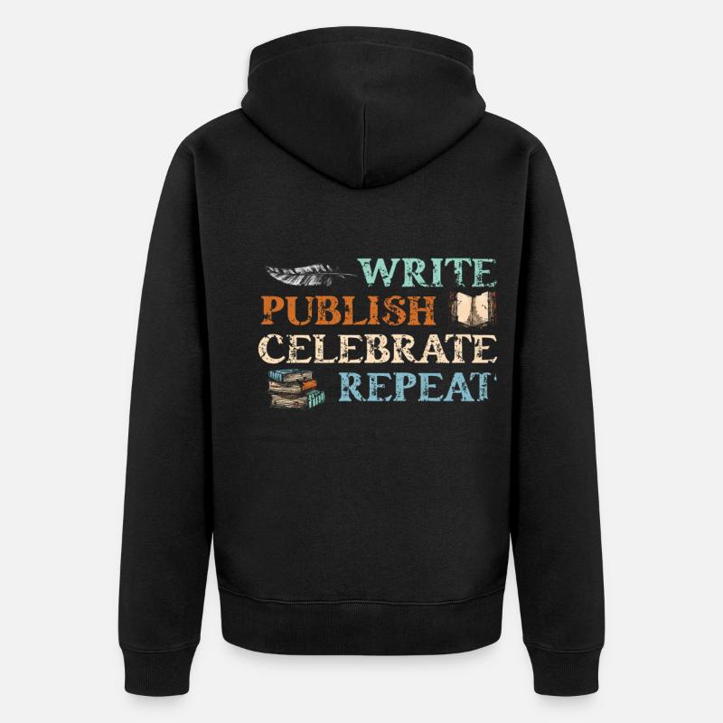 Écrivain Auteur de romans - Veste à capuche bio Premium Unisexe - noir