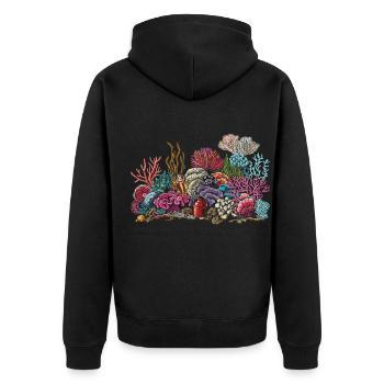 Aquarium Aquariophile Coral Fragging - Veste à capuche bio Premium Unisexe - noir - Dos - Nico (187cm)