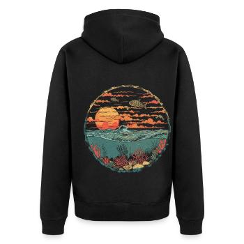 Aquarium Aquariophile Coral Fragging - Veste à capuche bio Premium Unisexe - noir - Dos - Nico (187cm)