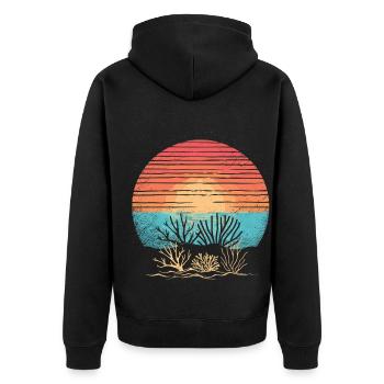 Aquarium Aquariophile Coral Fragging - Veste à capuche bio Premium Unisexe - noir - Dos - Nico (187cm)