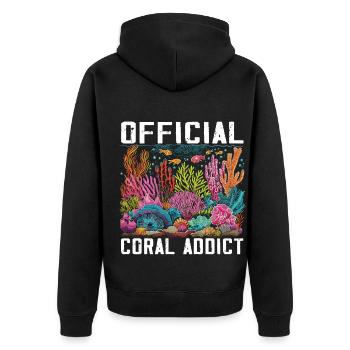 Aquarium Aquariophile Coral Fragging - Veste à capuche bio Premium Unisexe - noir - Dos - Nico (187cm)