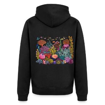 Aquarium Aquariophile Coral Fragging - Veste à capuche bio Premium Unisexe - noir - Dos - Nico (187cm)