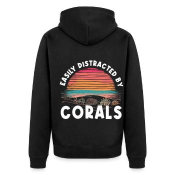 Aquarium Aquariophile Coral Fragging - Veste à capuche bio Premium Unisexe - noir - Dos - Nico (187cm)