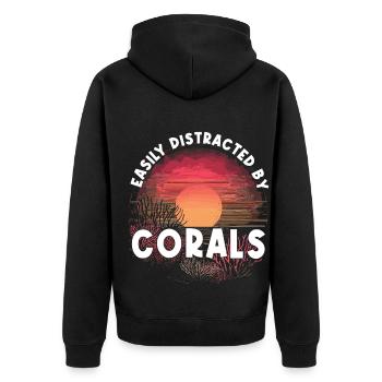 Aquarium Aquariophile Coral Fragging - Veste à capuche bio Premium Unisexe - noir - Dos - Nico (187cm)