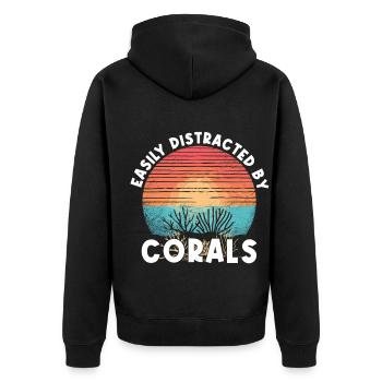 Aquarium Aquariophile Coral Fragging - Veste à capuche bio Premium Unisexe - noir - Dos - Nico (187cm)