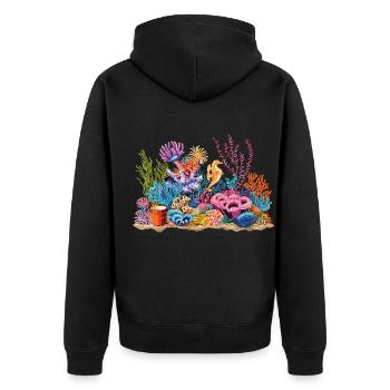 Aquarium Aquariophile Coral Fragging - Veste à capuche bio Premium Unisexe - noir - Dos - Nico (187cm)