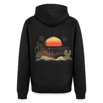 Aquarium Aquariophile Coral Fragging - Veste à capuche bio Premium Unisexe - noir - Dos - Nico (187cm)