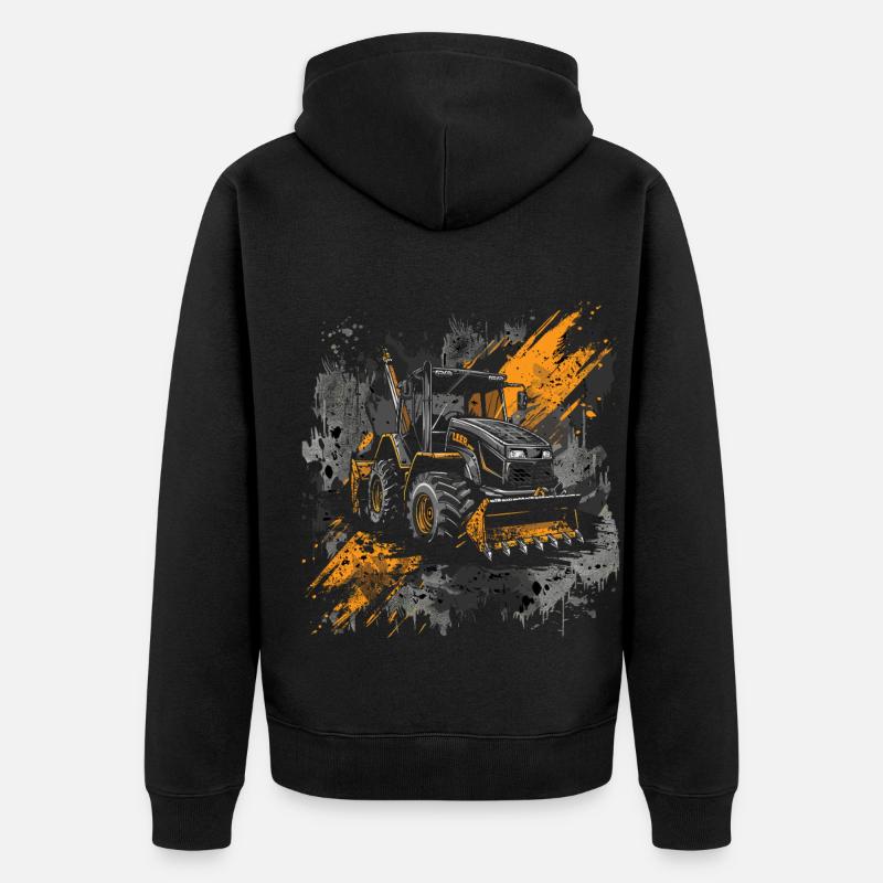 Amateurs de chargeuses compactes - Veste à capuche bio Premium Unisexe - noir