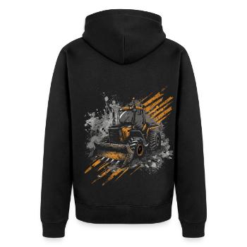 Amateurs de chargeuses compactes - Veste à capuche bio Premium Unisexe - noir - Dos - Nico (187cm)