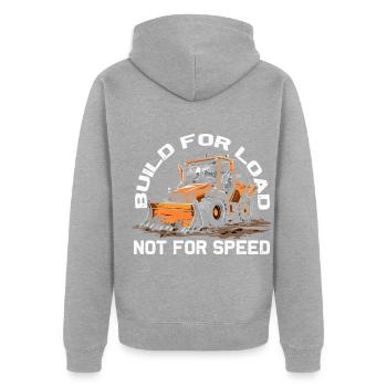 Skid steer loader enthusiasts - Unisex Premium Organic Zip Hoodie - heather grey - Back - Nico (187cm)