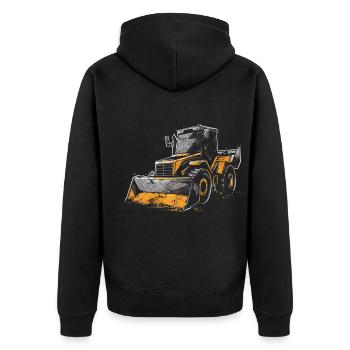 Amateurs de chargeuses compactes - Veste à capuche bio Premium Unisexe - noir - Dos - Nico (187cm)