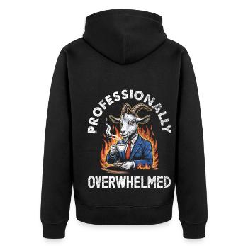 Non diagnostiqué, mais quelque chose - Veste à capuche bio Premium Unisexe - noir - Dos - Nico (187cm)