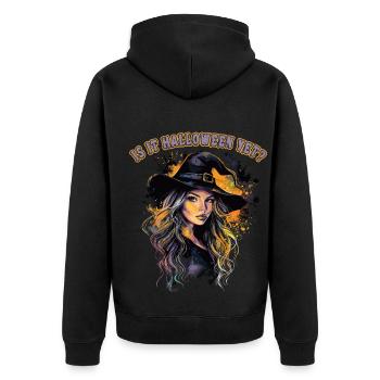 Effrayant Pin-up Sorcière Halloween - Veste à capuche bio Premium Unisexe - noir - Dos - Nico (187cm)