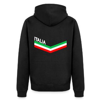 ITALIE DRAPEAU ITALIEN FOOTBALL 2021 VACANCES - Veste à capuche bio Premium Unisexe - noir - Dos - Nico (187cm)