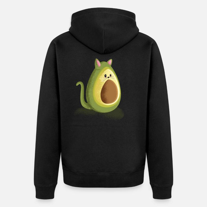 Chat avocat - Veste à capuche bio Premium Unisexe - noir