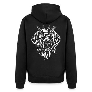 GOLDEN RETRIEVER Crown Dog Chiens Wilsigns - Veste à capuche bio Premium Unisexe - noir - Dos - Nico (187cm)