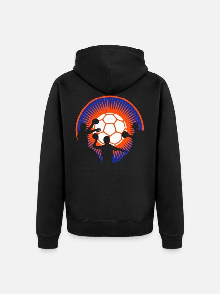 HANDBALL Aura - Unisex Premium Organic Zip Hoodie - black