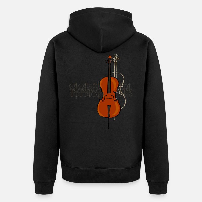 Violoncelle Design 2 noir - Veste à capuche bio Premium Unisexe - noir
