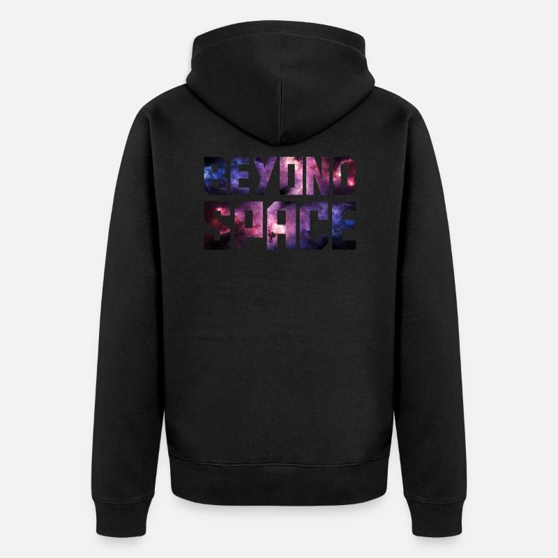 Beyond Space - Unisex Premium Bio Zip Hoodie - Schwarz